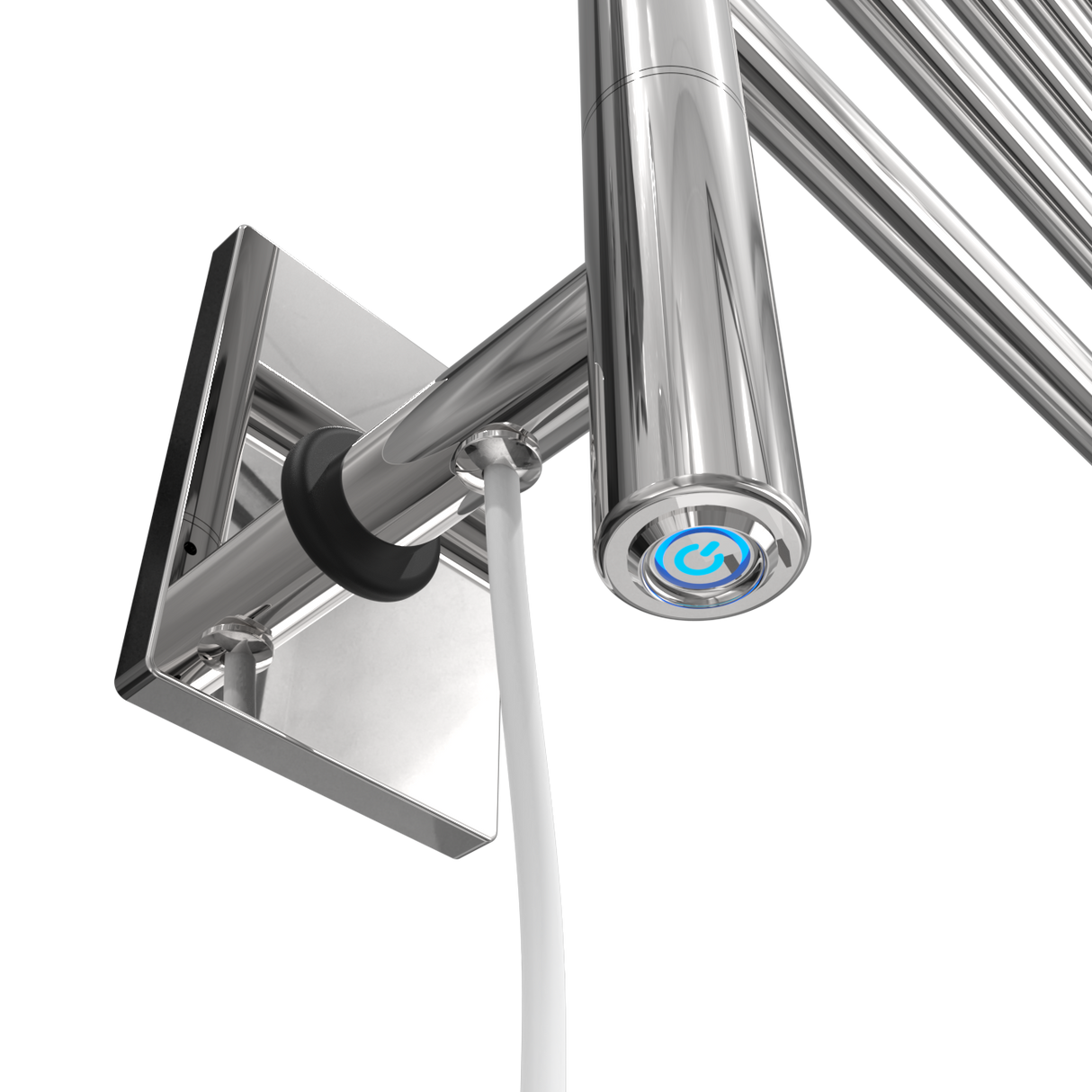 Amba Products SB5-P Swivel Bar Hardwired & Plug-in Combo Towel Warmer with 5 Bars - 4.438 x 24.563 x 34.625 in. - Polished Finish