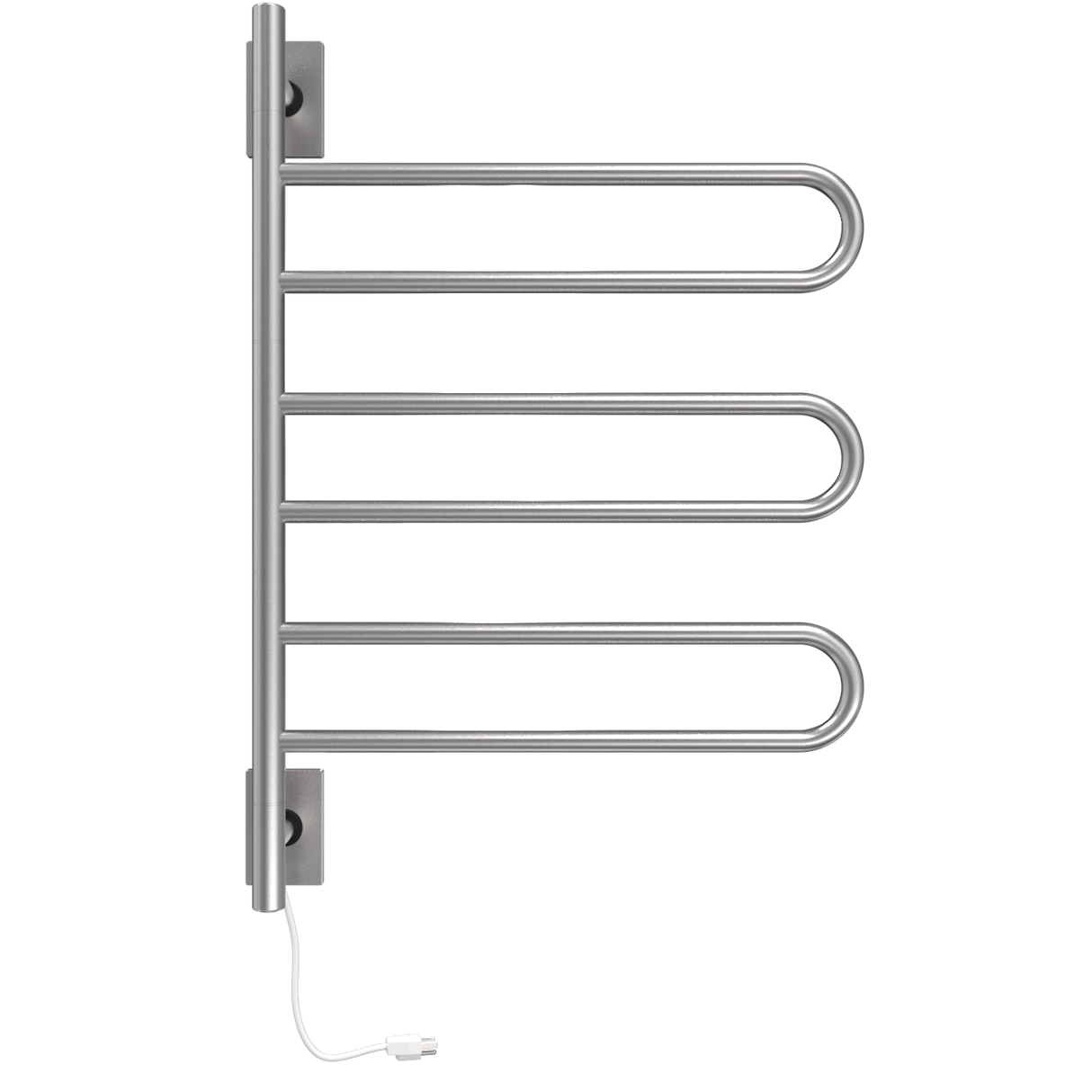 Amba Products SL3-B Swivel Loop Hardwired & Plug-in Combo Towel Warmer with 3 Looped Bars - 4.438 x 24.563 x 34.625 in. - Brushed Finish