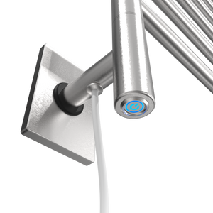 Amba Products SL3-B Swivel Loop Hardwired & Plug-in Combo Towel Warmer with 3 Looped Bars - 4.438 x 24.563 x 34.625 in. - Brushed Finish