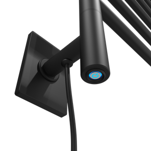Amba Products SL3-MB Swivel Loop Hardwired & Plug-in Combo Towel Warmer with 3 Looped Bars - 4.438 x 24.563 x 34.625 in. - Matte Black Finish