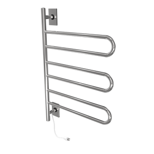 Amba Products SL3-P Swivel Loop Hardwired & Plug-in Combo Towel Warmer with 3 Looped Bars - 4.438 x 24.563 x 34.625 in. - Polished Finish