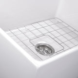 Nantucket Sinks 27 Inch Farmhouse Fireclay Sink with Drain and Grid