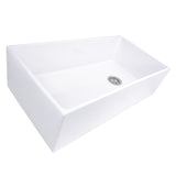 Nantucket Sinks 36 Inch Farmhouse Fireclay Sink with Offset Drain and Grid