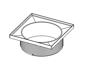 Infinity Drain T 54 5” x 5” Stainless Steel 4” Throat