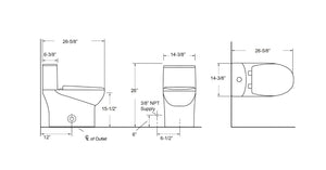 Blossom Compact T9 02  One-Piece Toilet – Dual Flush, Self-Cleaning, Easy Installation