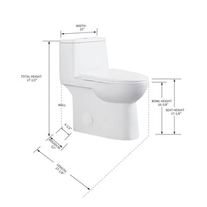 Blossom T9 03 Sleek One-Piece Toilet with Dual-Mode Flushing & ADA Height