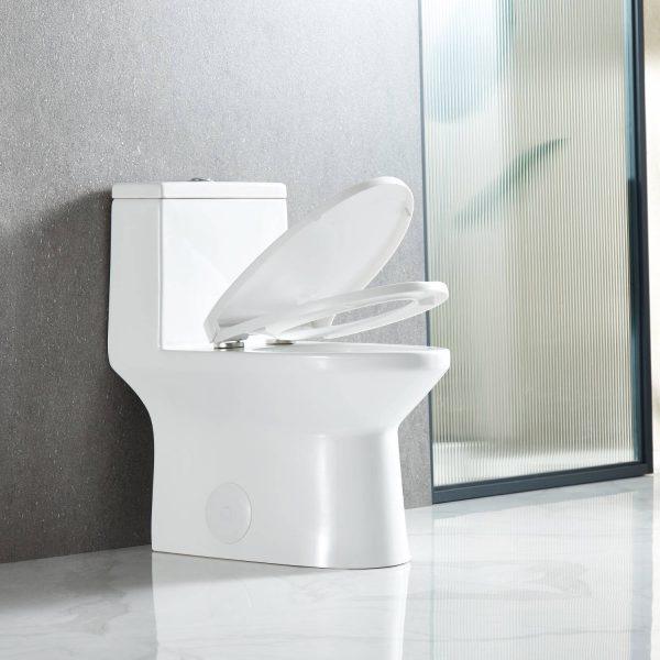Blossom ADA-Compliant One-Piece Toilet T9 04 with Self-Cleaning Surface & Water-Saving Flush