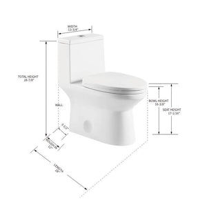 Blossom ADA-Compliant One-Piece Toilet T9 04 with Self-Cleaning Surface & Water-Saving Flush