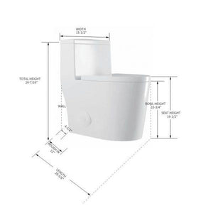 Blossom T9 05 One-Piece Toilet with Dual Cyclone Flush & Self-Cleaning Surface