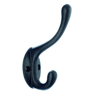 Smedbo Beslagsboden Rustic Single Hat and Coat Hook in Black Wrought Iron