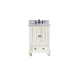 Avanity Thompson 25 in. Vanity in French White finish with Carrara White Marble Top