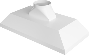 Vent-A-Hood TH448PSLE BT 48" 1100 CFM Professional-Depth Island Liner Insert with Magic Lung Blower, Biscuit