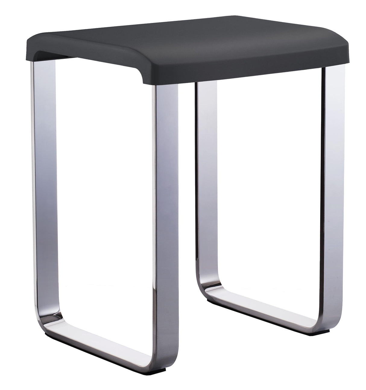 Smedbo Living Shower Chair Dark grey Seat in Chrome aluminium