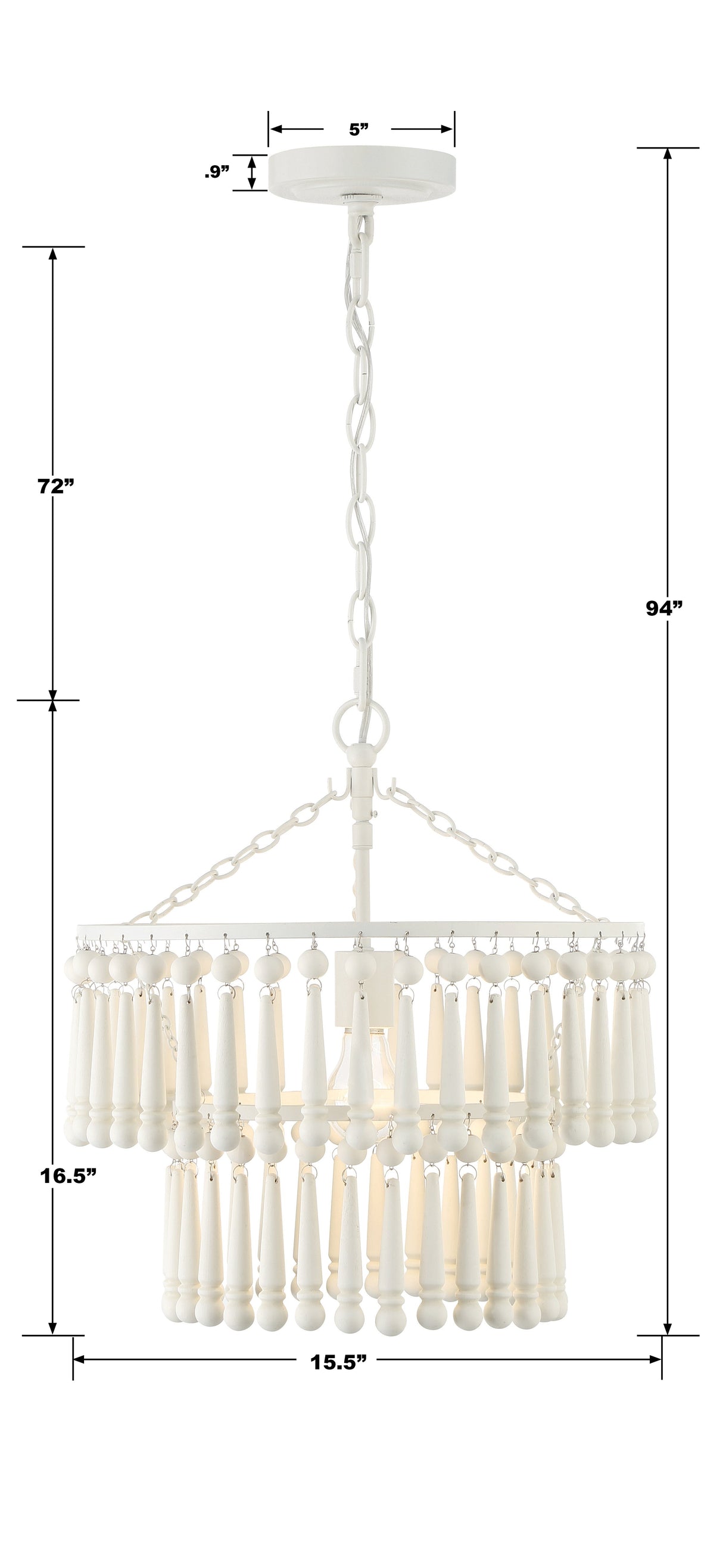 Tiana 1 Light Matte White Pendant TIA-7100-MT