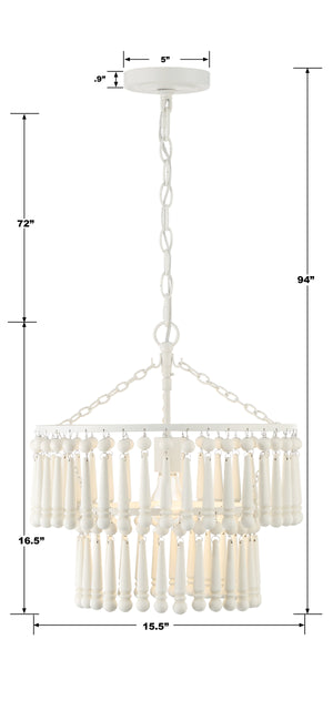 Tiana 1 Light Matte White Pendant TIA-7100-MT