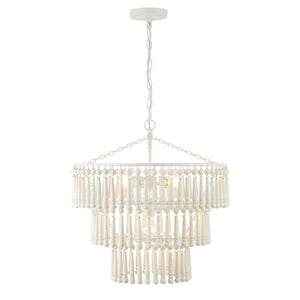 Tiana 3 Light Matte White Chandelier TIA-7103-MT