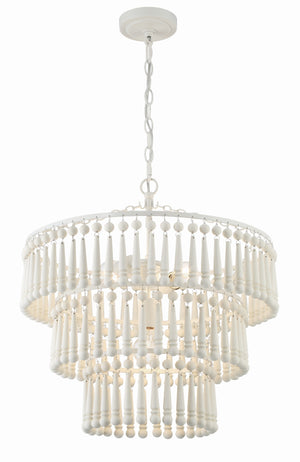 Tiana 3 Light Matte White Chandelier TIA-7103-MT