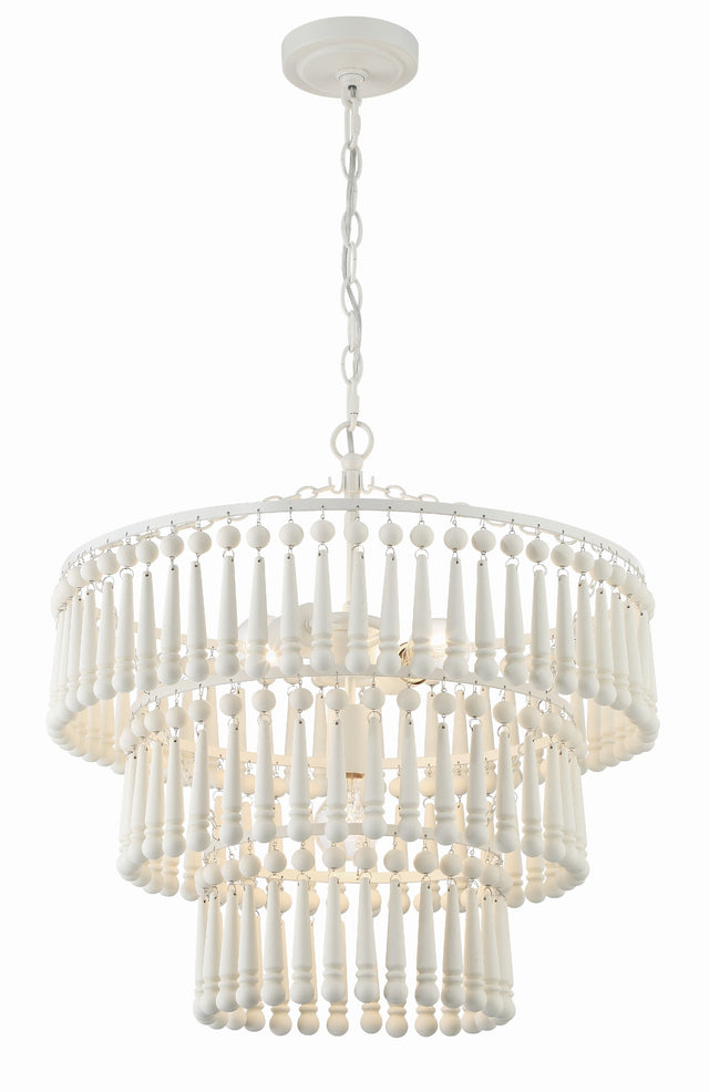 Tiana 3 Light Matte White Chandelier TIA-7103-MT
