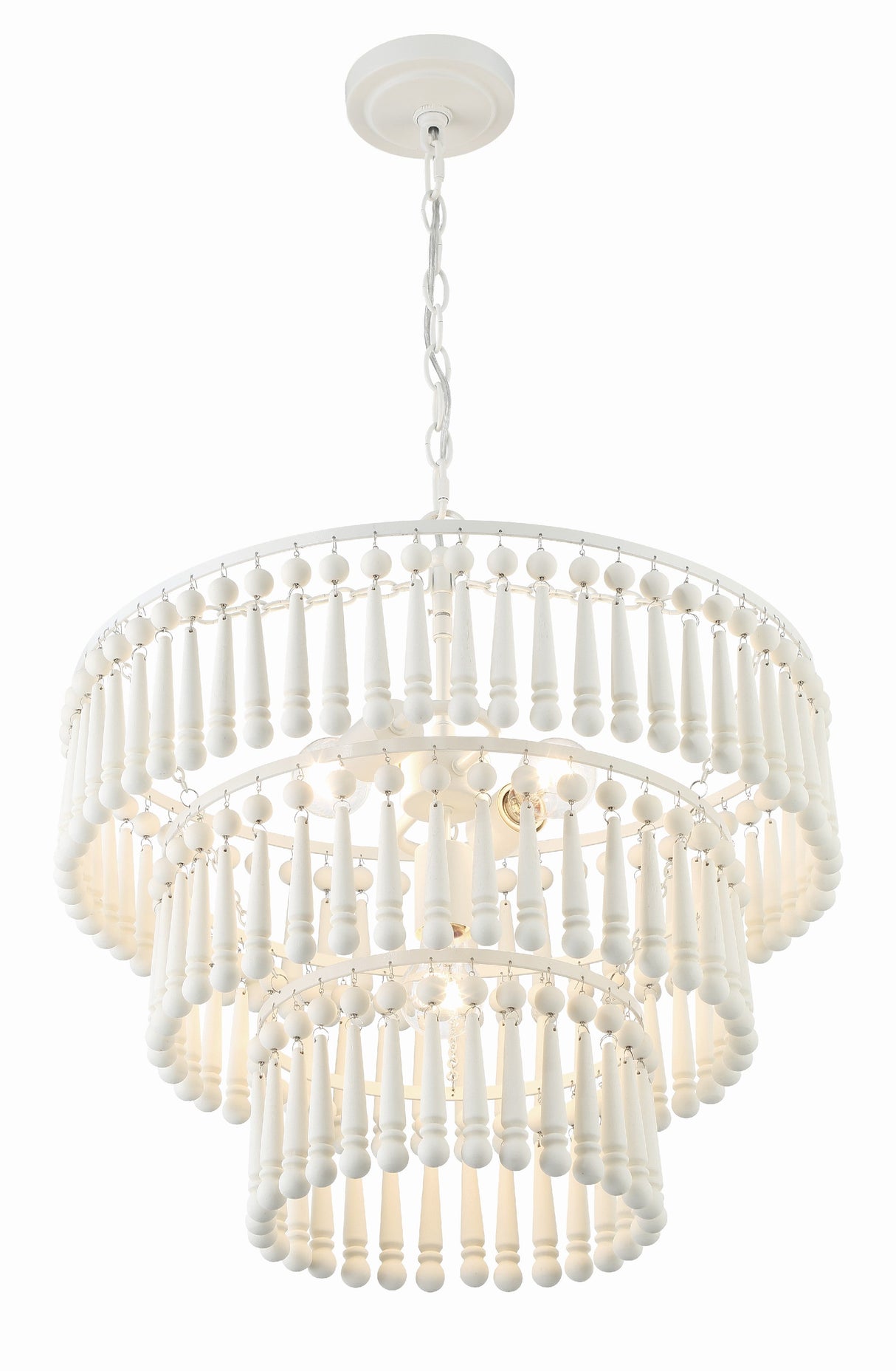 Tiana 3 Light Matte White Chandelier TIA-7103-MT