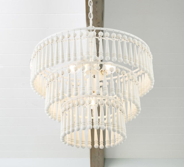 Tiana 3 Light Matte White Chandelier TIA-7103-MT