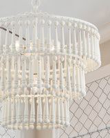 Tiana 3 Light Matte White Chandelier TIA-7103-MT