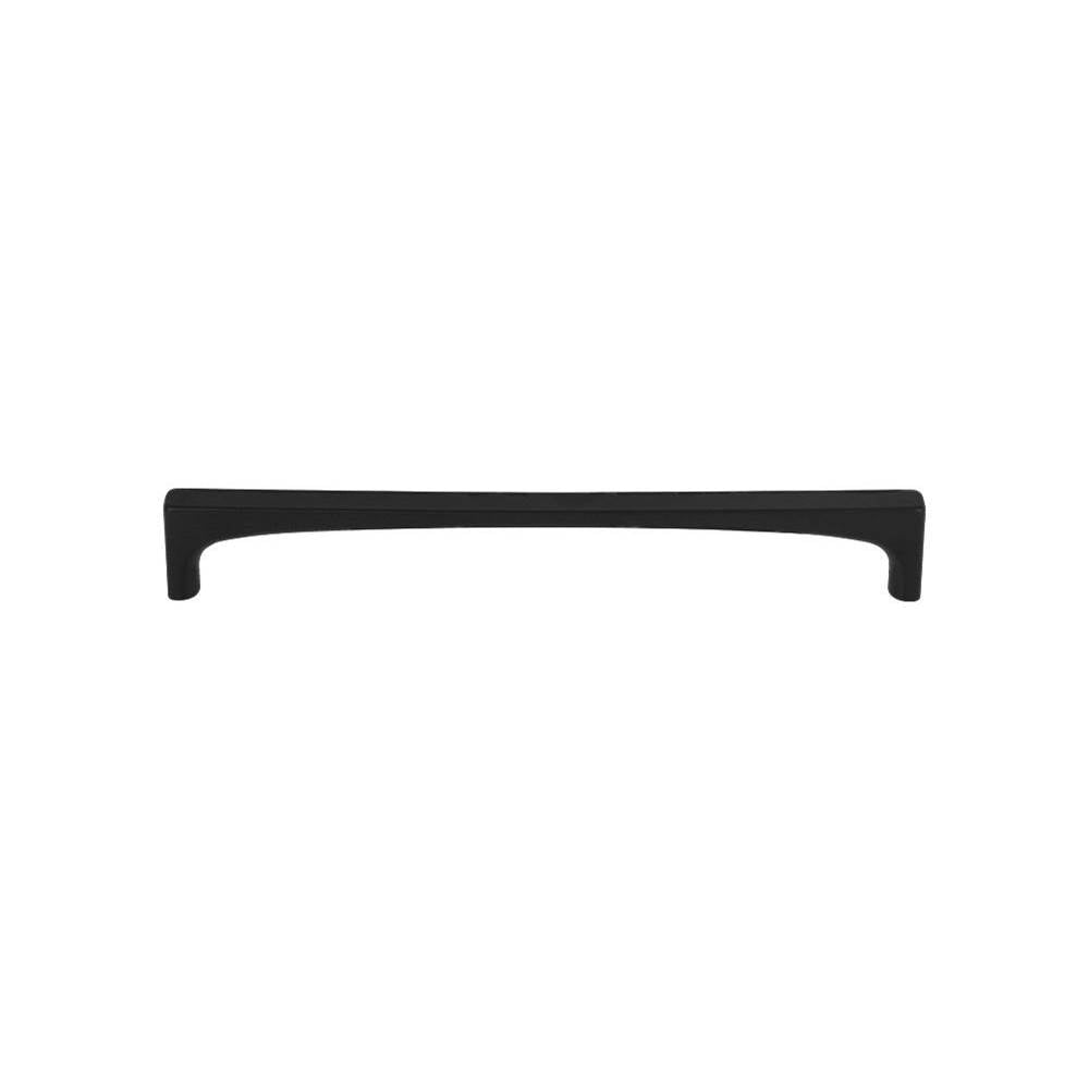 Top Knobs TK1015 Riverside Pull 7 9/16 Inch (c-c) - Flat Black