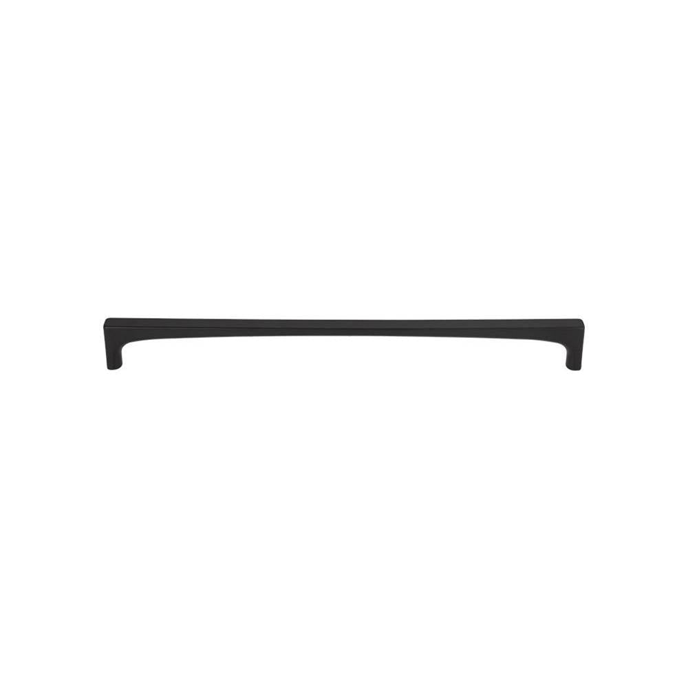 Top Knobs TK1016 Riverside Pull 8 13/16 Inch (c-c) - Flat Black