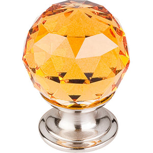 Top Knobs TK111 Amber Crystal Knob 1 1/8