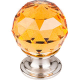 Top Knobs TK111 Amber Crystal Knob 1 1/8" w/ Oil Rubbed Bronze Base