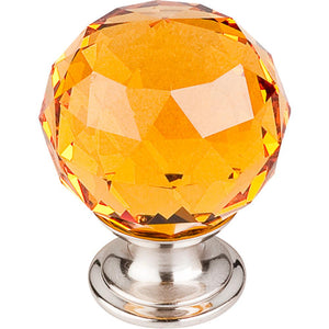 Top Knobs TK112 Amber Crystal Knob 1 3/8