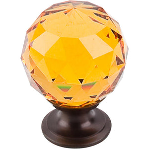 Top Knobs TK112 Amber Crystal Knob 1 3/8