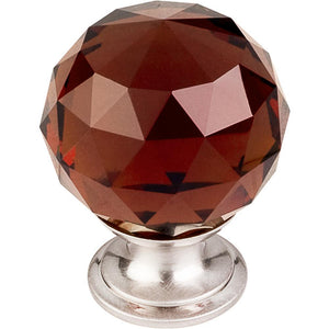 Top Knobs TK122 Wine Crystal Knob 1 3/8