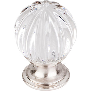 Top Knobs TK127 Clear Melon Crystal Knob 1 1/8" w/ Oil Rubbed Bronze Base
