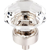 Top Knobs TK128 Clear Octagon Crystal Knob 1 1/8" w/ Oil Rubbed Bronze Base