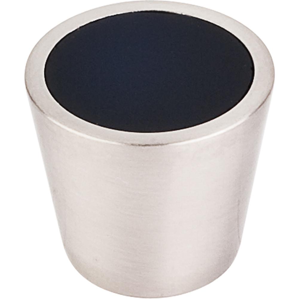 Top Knobs TK130BSN Black Crystal Center Knob 3/4" w/ Brushed Satin Nickel Shell