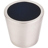 Top Knobs TK130BSN Black Crystal Center Knob 3/4" w/ Brushed Satin Nickel Shell