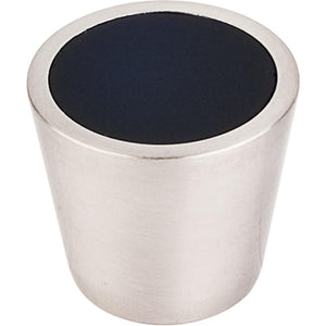 Top Knobs TK130BSN Black Crystal Center Knob 3/4" w/ Brushed Satin Nickel Shell