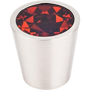 Top Knobs TK133BSN Wine Crystal Center Knob 1 1/16