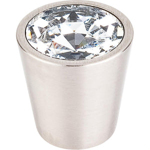 Top Knobs TK135BSN Clear Crystal Center Knob 1 1/16