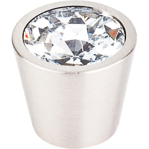 Top Knobs TK136BSN Clear Crystal Center Knob 3/4