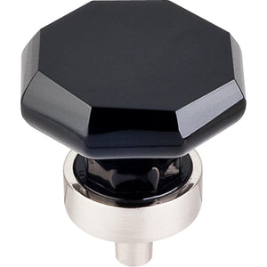 Top Knobs TK137 Black Octagon Crystal Knob 1 3/8"