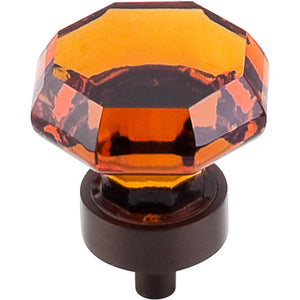 Top Knobs TK138 Wine Octagon Crystal Knob 1 1/8