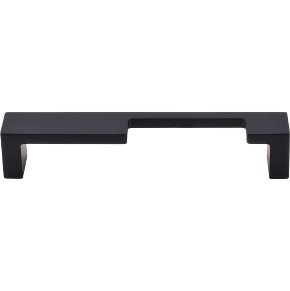 Top Knobs TK259 Modern Metro Notch Pull B 5" - Flat Black