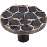 Top Knobs TK297BA Cobblestone Round Knob Large 1 15/16" - Brass Antique