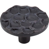 Top Knobs TK297CB Cobblestone Round Knob Large 1 15/16" - Coal Black