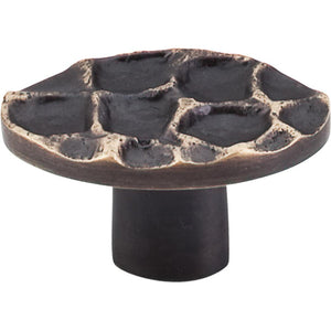 Top Knobs TK298BA Cobblestone Oval Knob Small 2" - Brass Antique