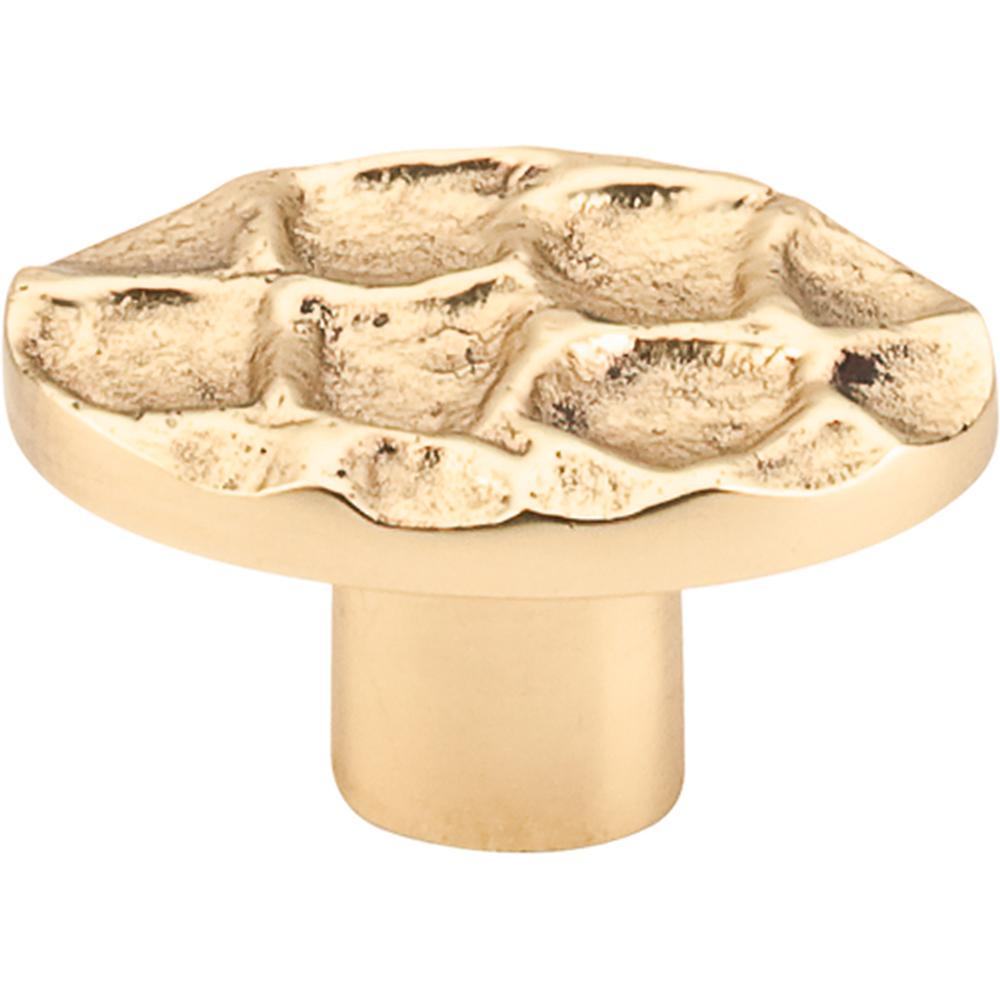 Top Knobs TK298BR Cobblestone Oval Knob Small 2" - Brass