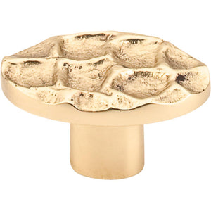 Top Knobs TK298BR Cobblestone Oval Knob Small 2" - Brass