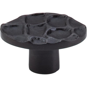 Top Knobs TK298CB Cobblestone Oval Knob Small 2" - Coal Black