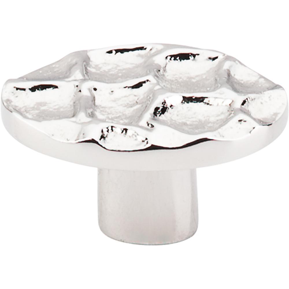 Top Knobs TK298PN Cobblestone Oval Knob Small 2" - Polished Nickel